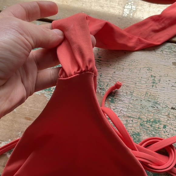 BECCA PEACH BIKINI HALTER TOP D CUP LARGE - Picture 8 of 12